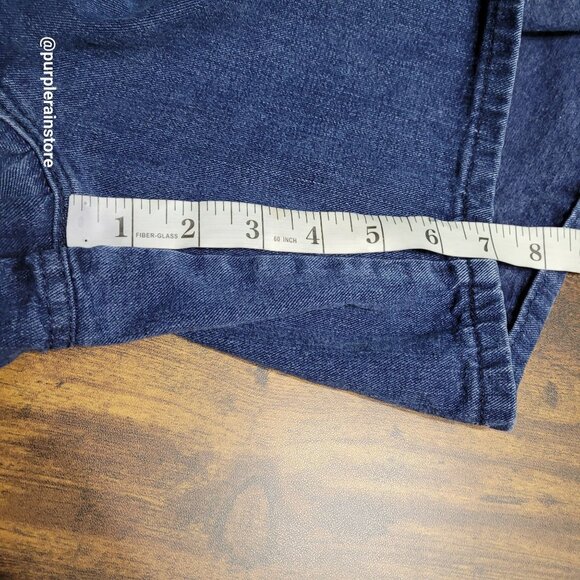Vtg Chic Denim Shorts Size 15 Waist 28 In High Rise Medium Dark Wash 80's Mom - Picture 10 of 13